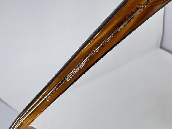 Celine Dion CD5038 Eyeglass Frames Only Brown Tortoise Rectangle main image 8